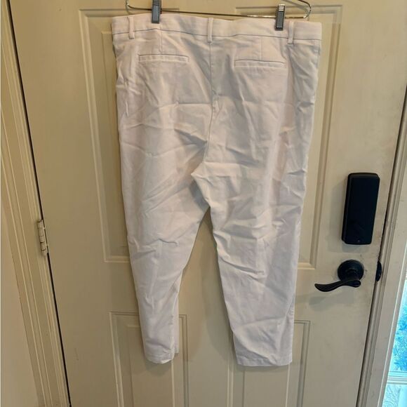 J. Jill White Wearever Collection Refined Woven Trousers size 18 - Picture 4 of 4